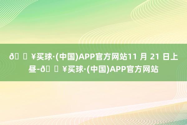 🔥买球·(中国)APP官方网站11 月 21 日上昼-🔥买球·(中国)APP官方网站